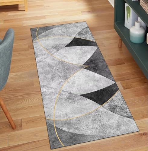 QQrunner Teppichläufer rutschfest Waschbar Grau 120x600CM Teppich Läufer Flur Meterware Lang Patchwork Küchenläufer Korridor Polyester Wohnzimmer Schmutzfangmatte QQrunner Teppichläufer rutschfest Waschbar Grau 120x600CM Teppich Läufer Flur Meterware Lang Patchwork Küchenläufer Korridor Polyester Wohnzimmer Schmutzfangmatte von QQrunner