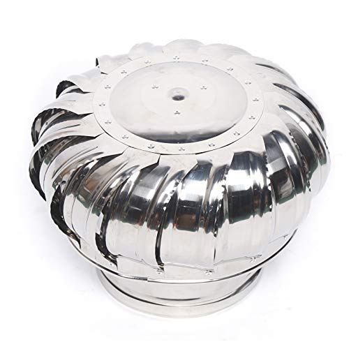 QRANSEUYXY Edelstahl Dachventilator Dachentlüftung Windgetrieben Dachhaube Windkraftanlage von QRANSEUYXY