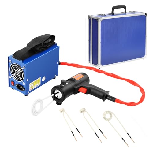 QRANSEUYXY Induktionsheizung kfz 1.5KW mit 4 Heizspulen Magnetische Induktionsheizgerät Set zum Entfernen von Bolzen und Muttern, Maximale Heiztemperatur 750°C von QRANSEUYXY