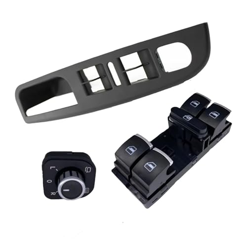 Elektrischer Fensterschalter Steuertaste Für VW Für Jetta 2006-2010 Power Master Fenster Schalter 1K4868049C(Gray) von QRDKKL