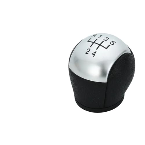 QRDKKL Auto Schaltknauf Für Ford Für Transit Für Van MK7 2006-2013 Auto 5/6 Geschwindigkeit Getriebe Stick Schaltknauf(Silver 5 speed) von QRDKKL