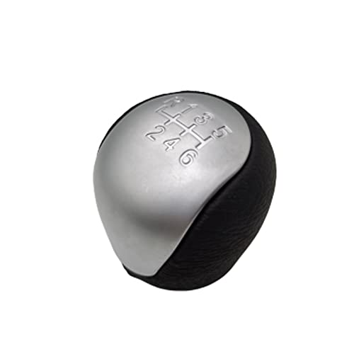 QRDKKL Auto Schaltknauf Für Kia Für Cerato 2 5 6 Geschwindigkeit Manuelle Stick Schaltknauf Hebel Shifter Kopf Handball(Silver 6speed) von QRDKKL