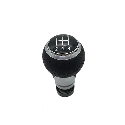 QRDKKL Auto Schaltknauf Für Passat B5 3BG B6 B7 CC 3C Für Golf 4 Mk4 Für Golf 5 6 7 Für GTI 5-Gang-6-Gang-Schaltknauf 12 Mm(12345R silver) von QRDKKL
