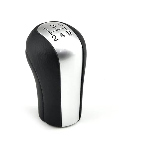 QRDKKL Auto Schaltknauf Für Toyota Für Corolla Für AYGO Für Verso Für RAV4 5-Gang-Schaltgetriebe Schaltknaufhebel(Silver 5Speed) von QRDKKL