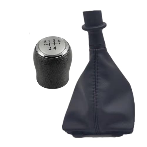 QRDKKL Auto Schaltknauf Für VW T6 T7 Für Transporter Für Multivan Für Caravelle 2016-2020 5 6 Geschwindigkeit Schaltknauf Gamasche Boot Abdeckung Fall(5 Speed Case Silver) von QRDKKL