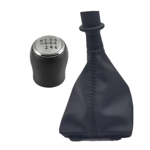 QRDKKL Auto Schaltknauf Für VW T6 T7 Für Transporter Für Multivan Für Caravelle 2016-2020 5 6 Geschwindigkeit Schaltknauf Gamasche Boot Abdeckung Fall(6 Speed Case Silver) von QRDKKL