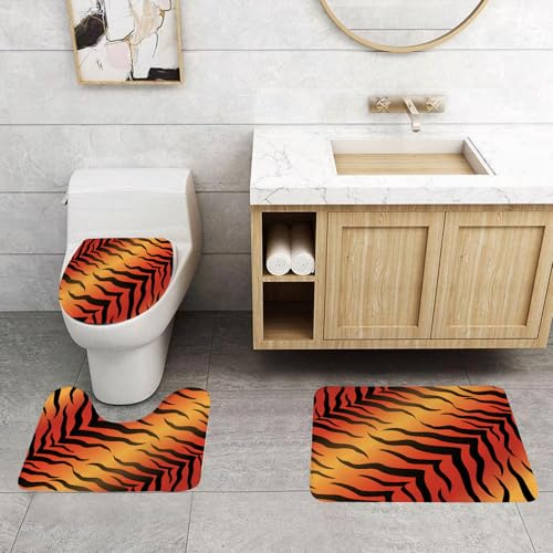 QRFASFZO 3 Stück Badematten und WC Vorleger Microfaser Weiches Badteppich badvorleger rutschfest Waschbar Badezimmerteppich Set,Abstrakte Tiger Skin Muster Wildlife Natur Themen Modische Illustratio QRFASFZO 3 Stück Badematten und WC Vorleger Microfaser Weiches Badteppich badvorleger rutschfest Waschbar Badezimmerteppich Set,Abstrakte Tiger Skin Muster Wildlife Natur Themen Modische Illustratio von QRFASFZO