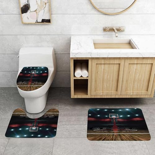 QRFASFZO 3 Stück Badematten und WC Vorleger Microfaser Weiches Badteppich badvorleger rutschfest Waschbar Badezimmerteppich Set,Basketballplatz. Sportarena. 3D-Rendering-Hintergrund. Unscharf in der QRFASFZO 3 Stück Badematten und WC Vorleger Microfaser Weiches Badteppich badvorleger rutschfest Waschbar Badezimmerteppich Set,Basketballplatz. Sportarena. 3D-Rendering-Hintergrund. Unscharf in der von QRFASFZO