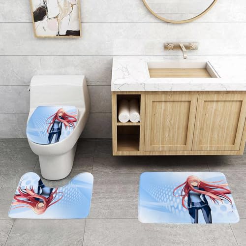 QRFASFZO 3 Stück Badematten und WC Vorleger Microfaser Weiches Badteppich badvorleger rutschfest Waschbar Badezimmerteppich Set,Eine Anime-Figur mit rosa Haaren und glatten Bodysuits verströmt eine QRFASFZO 3 Stück Badematten und WC Vorleger Microfaser Weiches Badteppich badvorleger rutschfest Waschbar Badezimmerteppich Set,Eine Anime-Figur mit rosa Haaren und glatten Bodysuits verströmt eine von QRFASFZO
