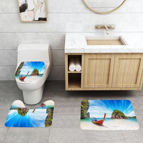 QRFASFZO 3 Stück Badematten und WC Vorleger Microfaser Weiches Badteppich badvorleger rutschfest Waschbar Badezimmerteppich Set,Erstaunliche Natur und exotisches Reiseziel in Thailand. Thailändische QRFASFZO 3 Stück Badematten und WC Vorleger Microfaser Weiches Badteppich badvorleger rutschfest Waschbar Badezimmerteppich Set,Erstaunliche Natur und exotisches Reiseziel in Thailand. Thailändische von QRFASFZO