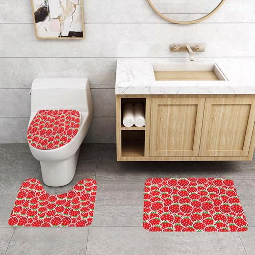 QRFASFZO 3 Stück Badematten und WC Vorleger Microfaser Weiches Badteppich badvorleger rutschfest Waschbar Badezimmerteppich Set,Früchte, Erdbeere Themen Botanik Samen Leckeres Essen Bio Wachstum Diä QRFASFZO 3 Stück Badematten und WC Vorleger Microfaser Weiches Badteppich badvorleger rutschfest Waschbar Badezimmerteppich Set,Früchte, Erdbeere Themen Botanik Samen Leckeres Essen Bio Wachstum Diä von QRFASFZO