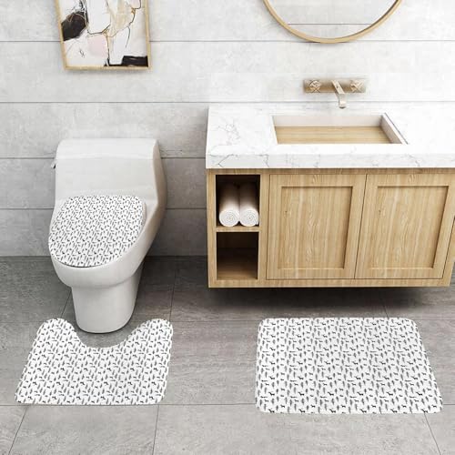 QRFASFZO 3 Stück Badematten und WC Vorleger Microfaser Weiches Badteppich badvorleger rutschfest Waschbar Badezimmerteppich Set,Kunst, Sich wiederholende Bäume, Hirsche und Füchse, nahtloses Design QRFASFZO 3 Stück Badematten und WC Vorleger Microfaser Weiches Badteppich badvorleger rutschfest Waschbar Badezimmerteppich Set,Kunst, Sich wiederholende Bäume, Hirsche und Füchse, nahtloses Design von QRFASFZO