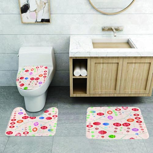 QRFASFZO 3 Stück Badematten und WC Vorleger Microfaser Weiches Badteppich badvorleger rutschfest Waschbar Badezimmerteppich Set,Laterne, Bunte Neujahrsdekorative chinesische Laternen Feier Urlaub Ku QRFASFZO 3 Stück Badematten und WC Vorleger Microfaser Weiches Badteppich badvorleger rutschfest Waschbar Badezimmerteppich Set,Laterne, Bunte Neujahrsdekorative chinesische Laternen Feier Urlaub Ku von QRFASFZO