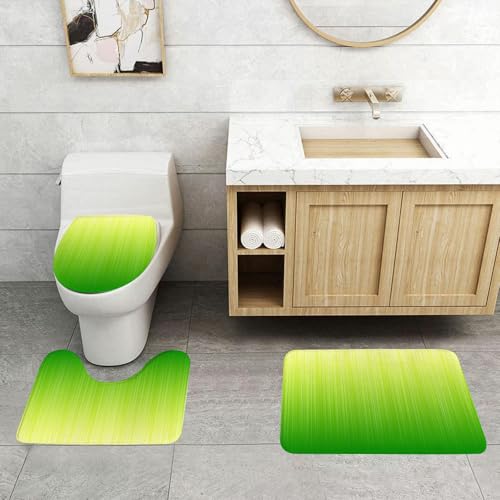 QRFASFZO 3 Stück Badematten und WC Vorleger Microfaser Weiches Badteppich badvorleger rutschfest Waschbar Badezimmerteppich Set,Lime Green, Pin Striped Digital Background Highlight Linien Abst QRFASFZO 3 Stück Badematten und WC Vorleger Microfaser Weiches Badteppich badvorleger rutschfest Waschbar Badezimmerteppich Set,Lime Green, Pin Striped Digital Background Highlight Linien Abst von QRFASFZO