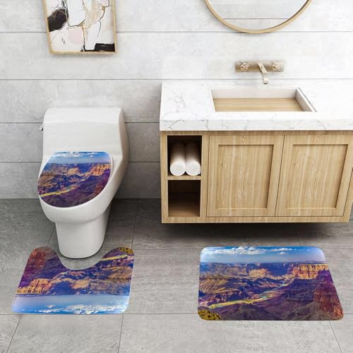 QRFASFZO 3 Stück Badematten und WC Vorleger Microfaser Weiches Badteppich badvorleger rutschfest Waschbar Badezimmerteppich Set,Luftaufnahme der epischen Grand Canyon-Aktivität des Stre River QRFASFZO 3 Stück Badematten und WC Vorleger Microfaser Weiches Badteppich badvorleger rutschfest Waschbar Badezimmerteppich Set,Luftaufnahme der epischen Grand Canyon-Aktivität des Stre River von QRFASFZO