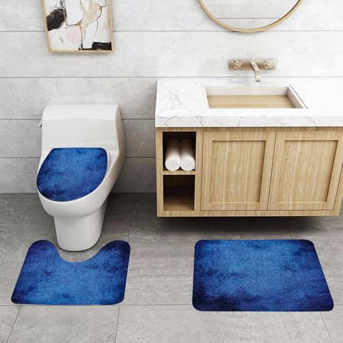 QRFASFZO 3 Stück Badematten und WC Vorleger Microfaser Weiches Badteppich badvorleger rutschfest Waschbar Badezimmerteppich Set,Marineblaues Dekor, zeitgenössisches Dunkelblau im Mars-Alien-Stil QRFASFZO 3 Stück Badematten und WC Vorleger Microfaser Weiches Badteppich badvorleger rutschfest Waschbar Badezimmerteppich Set,Marineblaues Dekor, zeitgenössisches Dunkelblau im Mars-Alien-Stil von QRFASFZO