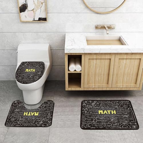 QRFASFZO 3 Stück Badematten und WC Vorleger Microfaser Weiches Badteppich badvorleger rutschfest Waschbar Badezimmerteppich Set,Mathematik Klassenzimmer Dekor, dunkle Tafel Wort Mathematik QRFASFZO 3 Stück Badematten und WC Vorleger Microfaser Weiches Badteppich badvorleger rutschfest Waschbar Badezimmerteppich Set,Mathematik Klassenzimmer Dekor, dunkle Tafel Wort Mathematik von QRFASFZO