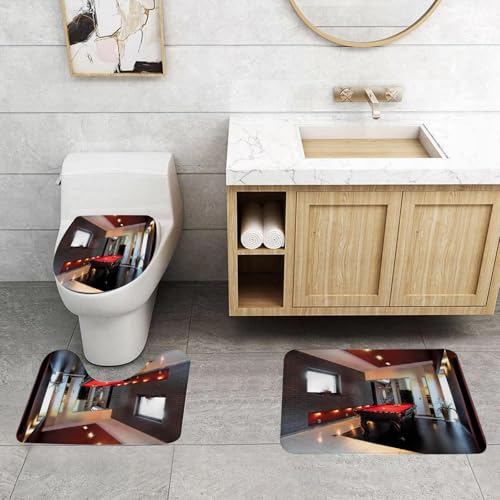 QRFASFZO 3 Stück Badematten und WC Vorleger Microfaser Weiches Badteppich badvorleger rutschfest Waschbar Badezimmerteppich Set,Modernes Dekor, Haus mit Snooker-Tisch Hobby Pool Spiel Wohnung Möbel QRFASFZO 3 Stück Badematten und WC Vorleger Microfaser Weiches Badteppich badvorleger rutschfest Waschbar Badezimmerteppich Set,Modernes Dekor, Haus mit Snooker-Tisch Hobby Pool Spiel Wohnung Möbel von QRFASFZO