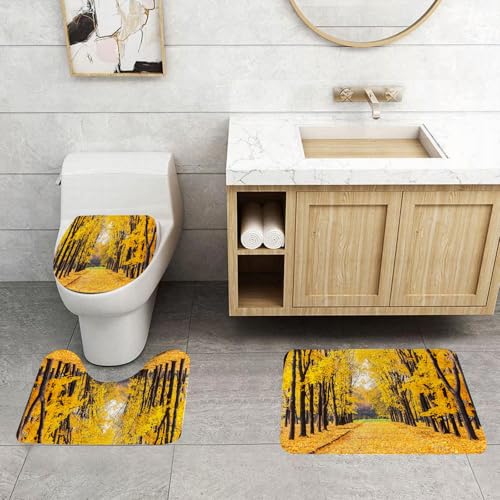 QRFASFZO 3 Stück Badematten und WC Vorleger Microfaser Weiches Badteppich badvorleger rutschfest Waschbar Badezimmerteppich Set,Natur, Herbst Herbst Bäume, getrocknet, hitzebeständige Tischsets Fall QRFASFZO 3 Stück Badematten und WC Vorleger Microfaser Weiches Badteppich badvorleger rutschfest Waschbar Badezimmerteppich Set,Natur, Herbst Herbst Bäume, getrocknet, hitzebeständige Tischsets Fall von QRFASFZO