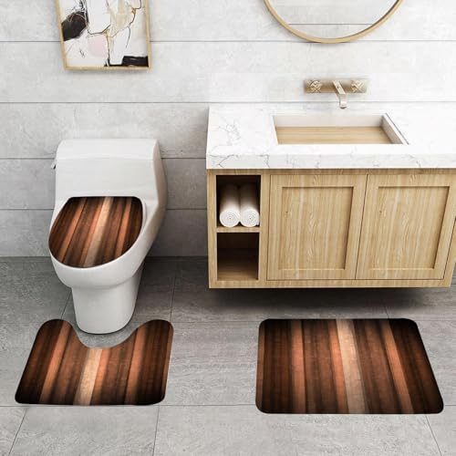 QRFASFZO 3 Stück Badematten und WC Vorleger Microfaser Weiches Badteppich badvorleger rutschfest Waschbar Badezimmerteppich Set,Orange Kupfer und blass Pfirsich abstrakten Hintergrund QRFASFZO 3 Stück Badematten und WC Vorleger Microfaser Weiches Badteppich badvorleger rutschfest Waschbar Badezimmerteppich Set,Orange Kupfer und blass Pfirsich abstrakten Hintergrund von QRFASFZO