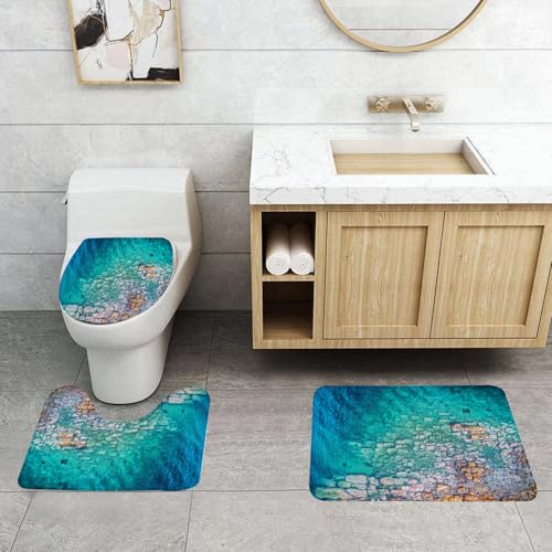QRFASFZO 3 Stück Badematten und WC Vorleger Microfaser Weiches Badteppich badvorleger rutschfest Waschbar Badezimmerteppich Set,Ozean Sommer Meer Strand Küste Rustikaler Ziegel Kunstdruck QRFASFZO 3 Stück Badematten und WC Vorleger Microfaser Weiches Badteppich badvorleger rutschfest Waschbar Badezimmerteppich Set,Ozean Sommer Meer Strand Küste Rustikaler Ziegel Kunstdruck von QRFASFZO