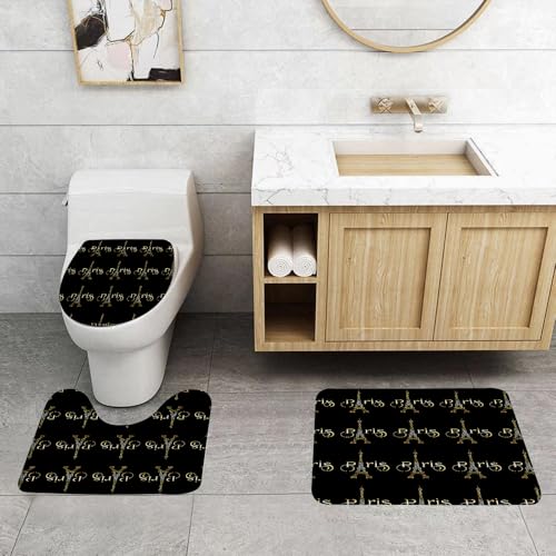 QRFASFZO 3 Stück Badematten und WC Vorleger Microfaser Weiches Badteppich badvorleger rutschfest Waschbar Badezimmerteppich Set,Paris-Wort mit Eiffelturm. Paris. Tintenhandbeschriftung. Moderne Bürs QRFASFZO 3 Stück Badematten und WC Vorleger Microfaser Weiches Badteppich badvorleger rutschfest Waschbar Badezimmerteppich Set,Paris-Wort mit Eiffelturm. Paris. Tintenhandbeschriftung. Moderne Bürs von QRFASFZO