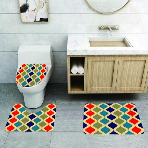 QRFASFZO 3 Stück Badematten und WC Vorleger Microfaser Weiches Badteppich badvorleger rutschfest Waschbar Badezimmerteppich Set,Retro Nahtlose ornamentale Muster-Vektor-Illustration QRFASFZO 3 Stück Badematten und WC Vorleger Microfaser Weiches Badteppich badvorleger rutschfest Waschbar Badezimmerteppich Set,Retro Nahtlose ornamentale Muster-Vektor-Illustration von QRFASFZO