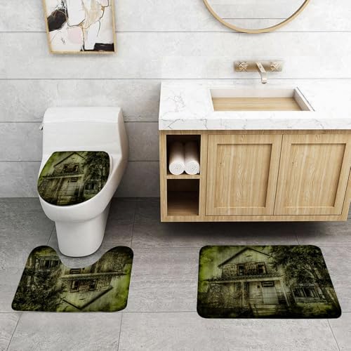 QRFASFZO 3 Stück Badematten und WC Vorleger Microfaser Weiches Badteppich badvorleger rutschfest Waschbar Badezimmerteppich Set,Spukhäuser Patch-Work Orange East Side Patch Gruselig QRFASFZO 3 Stück Badematten und WC Vorleger Microfaser Weiches Badteppich badvorleger rutschfest Waschbar Badezimmerteppich Set,Spukhäuser Patch-Work Orange East Side Patch Gruselig von QRFASFZO