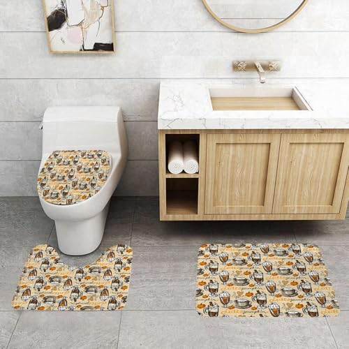 QRFASFZO 3 Stück Badematten und WC Vorleger Microfaser Weiches Badteppich badvorleger rutschfest Waschbar Badezimmerteppich Set,nahtloses Muster zum Thema Bier QRFASFZO 3 Stück Badematten und WC Vorleger Microfaser Weiches Badteppich badvorleger rutschfest Waschbar Badezimmerteppich Set,nahtloses Muster zum Thema Bier von QRFASFZO