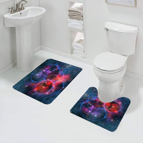 QRFASFZO Badezimmerteppich - Kit 2 Teile,Kosmische Bilder und ineinander verschlungene Halogen-kosmische Phänomene, mit,absorbierbares waschbares Badezimmerteppich für Badewannen,Toiletten und Böden QRFASFZO Badezimmerteppich - Kit 2 Teile,Kosmische Bilder und ineinander verschlungene Halogen-kosmische Phänomene, mit,absorbierbares waschbares Badezimmerteppich für Badewannen,Toiletten und Böden von QRFASFZO