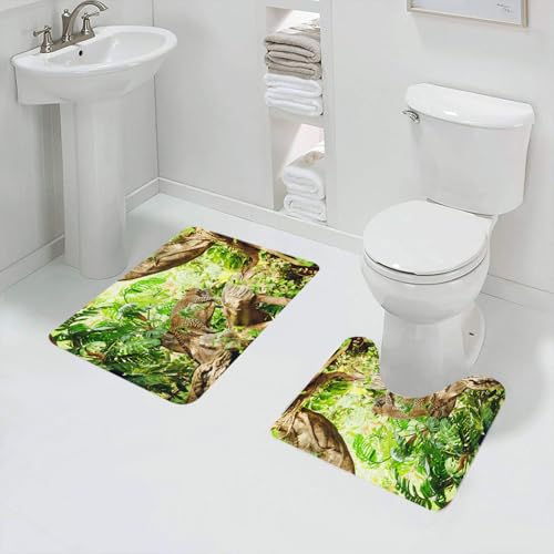 QRFASFZO Badezimmerteppich - Kit 2 Teile,Safari-Set, Leopard auf dem AST in Sav,absorbierbares waschbares Badezimmerteppich für Badewannen,Toiletten und Böden QRFASFZO Badezimmerteppich - Kit 2 Teile,Safari-Set, Leopard auf dem AST in Sav,absorbierbares waschbares Badezimmerteppich für Badewannen,Toiletten und Böden von QRFASFZO