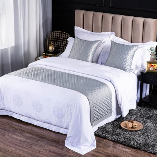 QRGMKL Neue einfarbige Bettläufer weiche, hautfreundliche Bettschals Hochpräzise geometrische Jacquard-Bettwäsche-Schutz-Tagesdecke für das Heimschlafzimmer Hotel-Grey C||240X50cm for 1.8m Bed QRGMKL Neue einfarbige Bettläufer weiche, hautfreundliche Bettschals Hochpräzise geometrische Jacquard-Bettwäsche-Schutz-Tagesdecke für das Heimschlafzimmer Hotel-Grey C||240X50cm for 1.8m Bed von QRGMKL