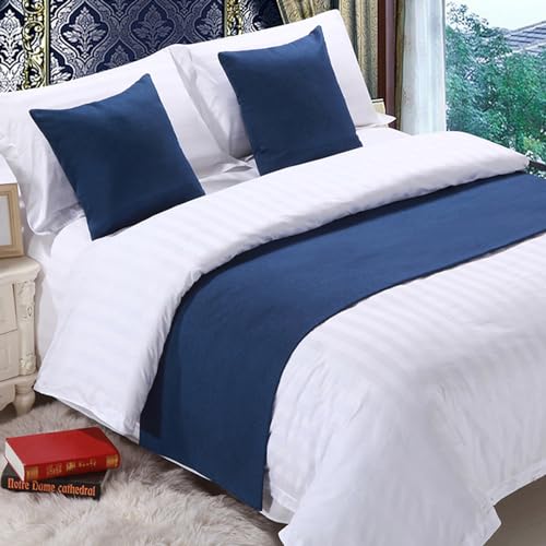 QRGMKL Premium-Bettläufer für das Fußende des Bettes, einfarbiger Bettschal Baumwolle Bettwäsche Tagesdecke Heimdekoration Hotel Schlafzimmer Bettwäscheschutz-Dark Blue||210X50cm for 1.5m Bed QRGMKL Premium-Bettläufer für das Fußende des Bettes, einfarbiger Bettschal Baumwolle Bettwäsche Tagesdecke Heimdekoration Hotel Schlafzimmer Bettwäscheschutz-Dark Blue||210X50cm for 1.5m Bed von QRGMKL