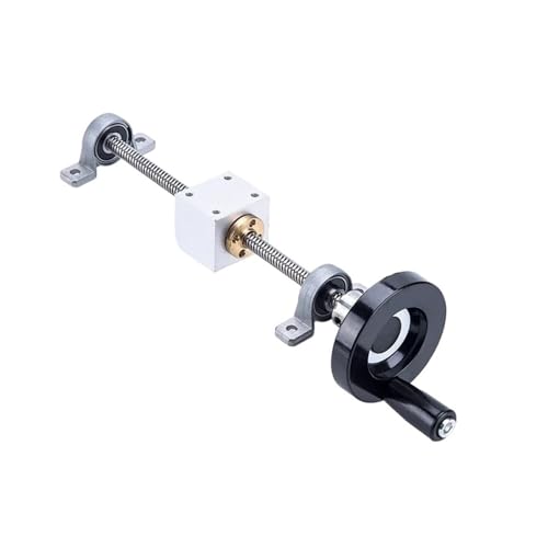 1 Satz 200 mm 3D-Drucker und CNC T8 Leitspindel 8 mm + Messingmutter + KP08 Lagerhalterung + Handrad + Gehäusehalterung(Lead 8mm KP Set) von QRNHPJLJK