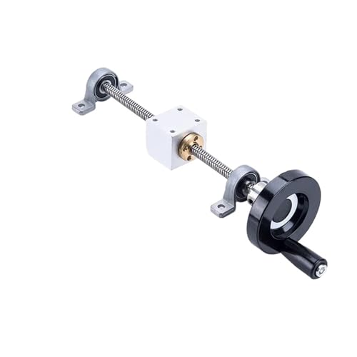 1 Satz 250 mm T10-Schraube 10 mm + Messingmutter + KP000-Lagerhalterung + Handrad + Gehäusehalterung(Lead 12mm KP Set) von QRNHPJLJK