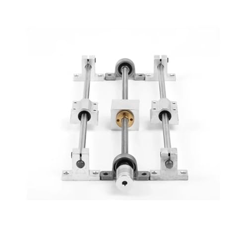 1 Satz T8-Gewindespindel, Länge 200 mm, Führungsschiene, optische Achse, Linearführungswelle + SCS8UU-Linearlagersitz + SK8 3D-Druckerteile(Lead 4mm Set) von QRNHPJLJK