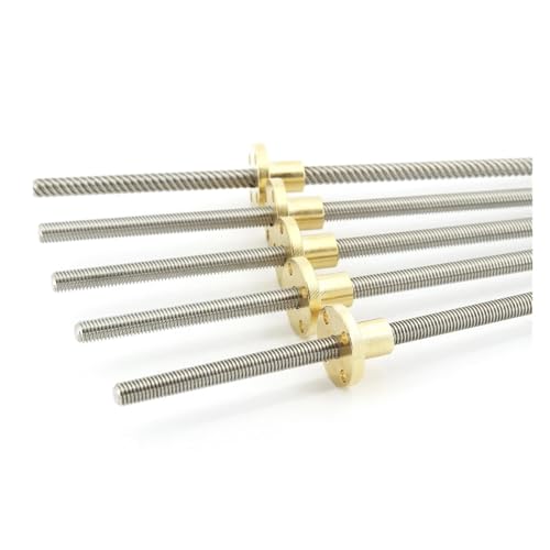 5 STÜCKE 304 edelstahl T8 schraube stange länge 540mm trapez spindel 1 mit kupfer mutter(Pitch 2mm lead 4mm) von QRNHPJLJK