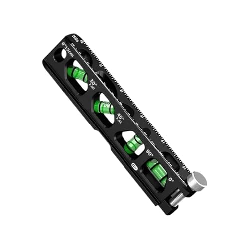 B46F Dual Skala Kalibrierung Werkzeug 4 Blase Flaschen V-nut Basis Solide Aluminium Legierung(B46F1SA204086-BK-6IN) von QRNHPJLJK