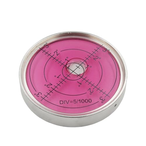 Dosenlibelle mit einem Blasendurchmesser von 60 mm und einer Höhe von 10 mm for Nivellieren von Oberflächen(Pink in silvery) von QRNHPJLJK