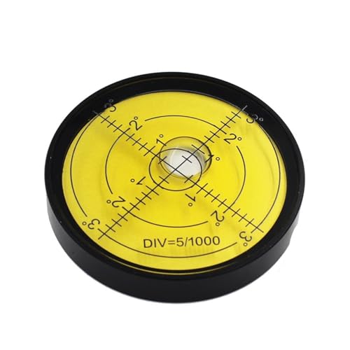 Dosenlibelle mit einem Blasendurchmesser von 60 mm und einer Höhe von 10 mm for Nivellieren von Oberflächen(Yellow in black) von QRNHPJLJK