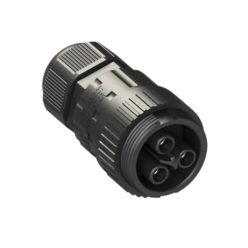 Dreiadriger Crimp-Stecker mit Innengewinde und Schraubanschluss Wasserdichter Außenstecker nach IP68 Stromversorgung for Drähte und Kabel von QRNHPJLJK