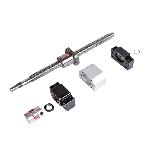 Kugelumlaufspindel 2050 mm – 2550 mm SFU2505 Endenbearbeitung + RM2505 Kugelmutter + 25H Mutterngehäuse + BK20 BF20 Endstützen + Kupplung(2100mm) von QRNHPJLJK
