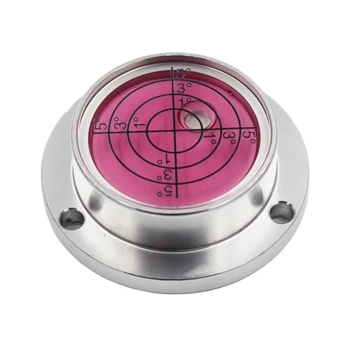 Mehrfarbige Wasserwaage aus Metall mit Nivellierperlen auf Basisflansch(Pink in White) von QRNHPJLJK