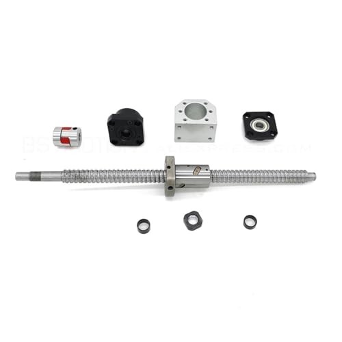 SFU2005-4 Metallführungs-Kugelumlaufspindel 600 mm bis 1000 mm FK15 FF15 Halterung 2005 Kugelmuttergehäuse 8 mm Klauenkupplung(750mm) von QRNHPJLJK