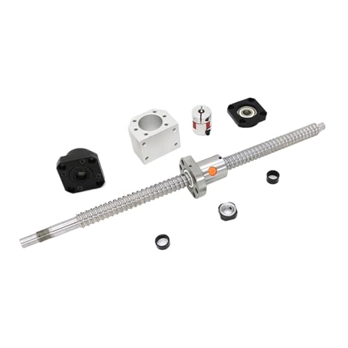 SFU2510 Gerollte Kugelumlaufspindel 300-1500mm + Kugelmutter + 2510 Mutterhalterung + FK20 FF20 + Klauenkupplung(1300mm) von QRNHPJLJK