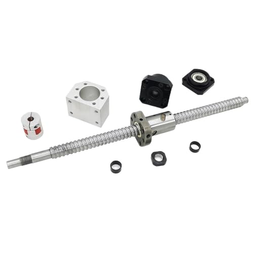 Stahlführungskugelmutter SFU1605-4 200 mm bis 400 mm Kugelumlaufspindel FK12 FF12 Stützblock DSG16H Muttergehäuse 6,35 mm Klauenkupplung(200mm) von QRNHPJLJK
