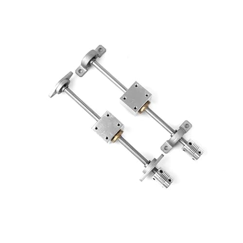 T10-Leitspindelbaugruppe, 10 mm Steigung, 2 mm, 400 mm + Kupfermutter + Kupplung + 2 Stück KP000-Stützblöcke(Lead 10mm KP Set) von QRNHPJLJK