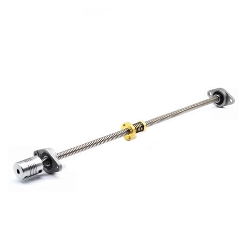 T8 Trapezgewindespindel 150-600mm + Anti-Backlash-Mutter + KFL08 Lagerhalterung + 5 * 8mm flexible Kupplung(250mm) von QRNHPJLJK