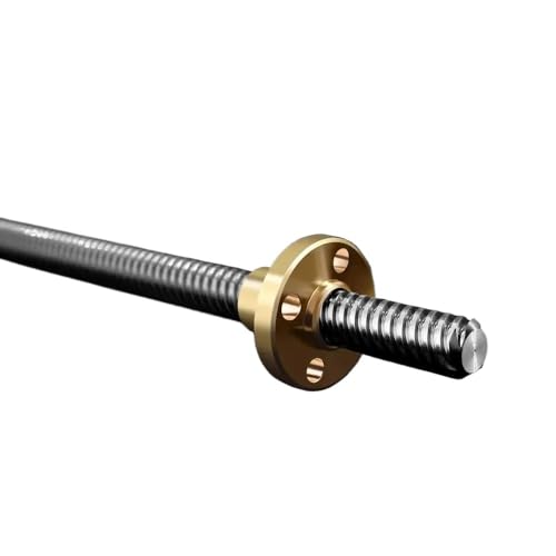 T8 Trapezspindel Steigung 8mm Außendurchmesser 8mm Steigung 2mm Länge 150-600mm mit Messingmutter(400mm with nut) von QRNHPJLJK