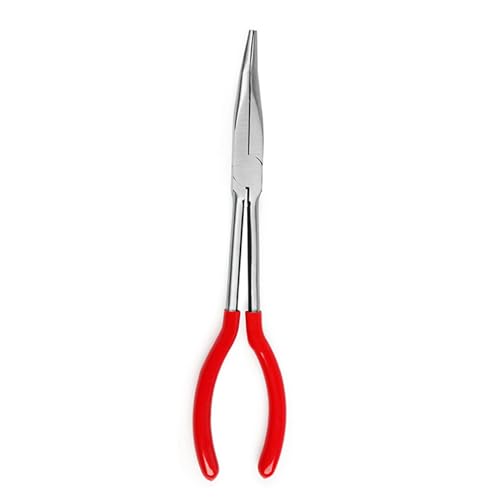 Spitzzange Edelstahl Lange Reichweite Gerade Zange 25°/45°/90° Gebogene Spitzzange O-förmige Kreiszange Kohlenstoffstahl Zange von QRONCES